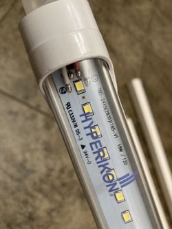 2x Hyperikon 4 Foot LED Tube Light, T8 T10 T12 40 Watt Replacement (18W), Dual End Ballast Compatible, Clear Lens, UL, Bright White