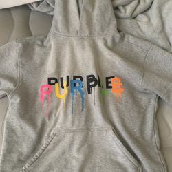 Grey purple hoodie