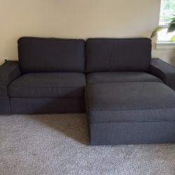 IKEA KIVIK Sofa + Ottoman – Medium Gray – $200