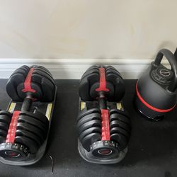 Bowflex Adjustable Weights And Kettlebell For Sale