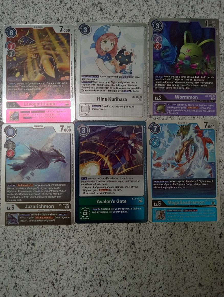 Digimon Rare Holo Lot Of 6 Mint