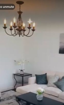 Bronze 8-Arm Candelabra Chandelier