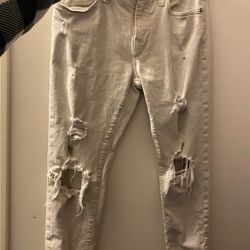Tan ripped Abercrombie jeans 29x32