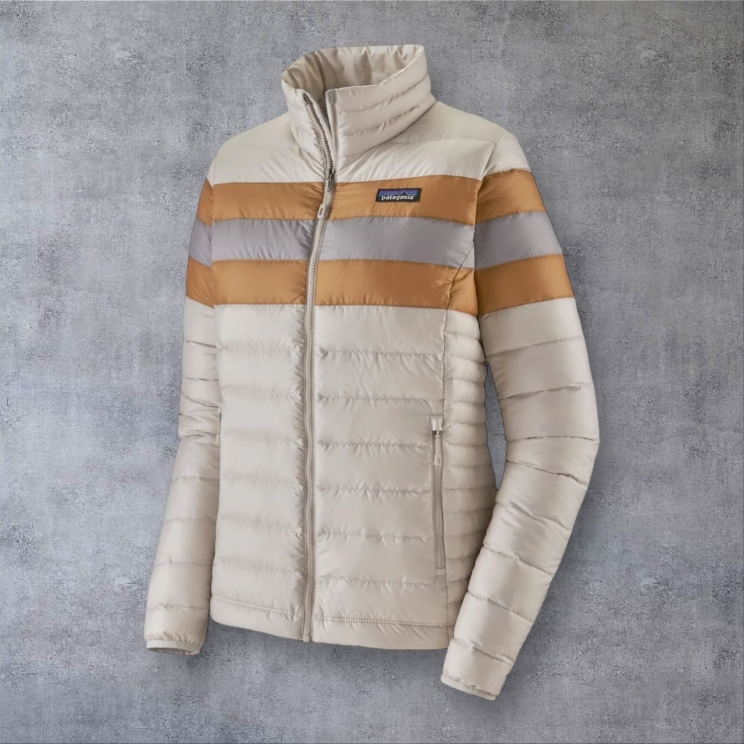 Patagonia Women's Down Sweater Full Zip Quilted Puffer Jacket Size XS Cornice Gray