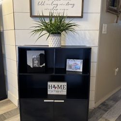 Nice Black Entry Way Stand, Shoe Shelf or Bookshelf