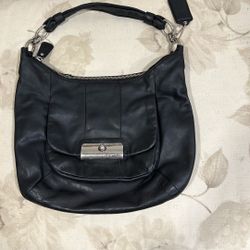 Coach Kristin Black Leather Shoulder Bag Style 16808