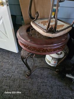 Glass top table with 4 chairs