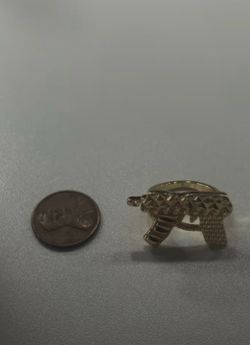 Gold Heavy Plated Uzi ring size 8