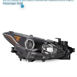 Projector Headlight Assembly Compatible with 2014-2016 Mazda 3 OE Style Headlamp Replacement Right Passenger Side