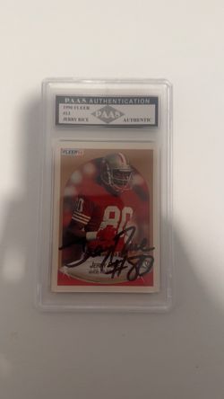 1990 Fleer Jerry Rice Signed Card PAAS Authenticated