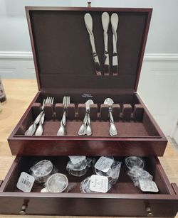 Silverware Storage Box with Utensils