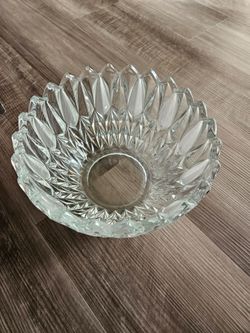 9" Etched Heavy Crystal Bowl