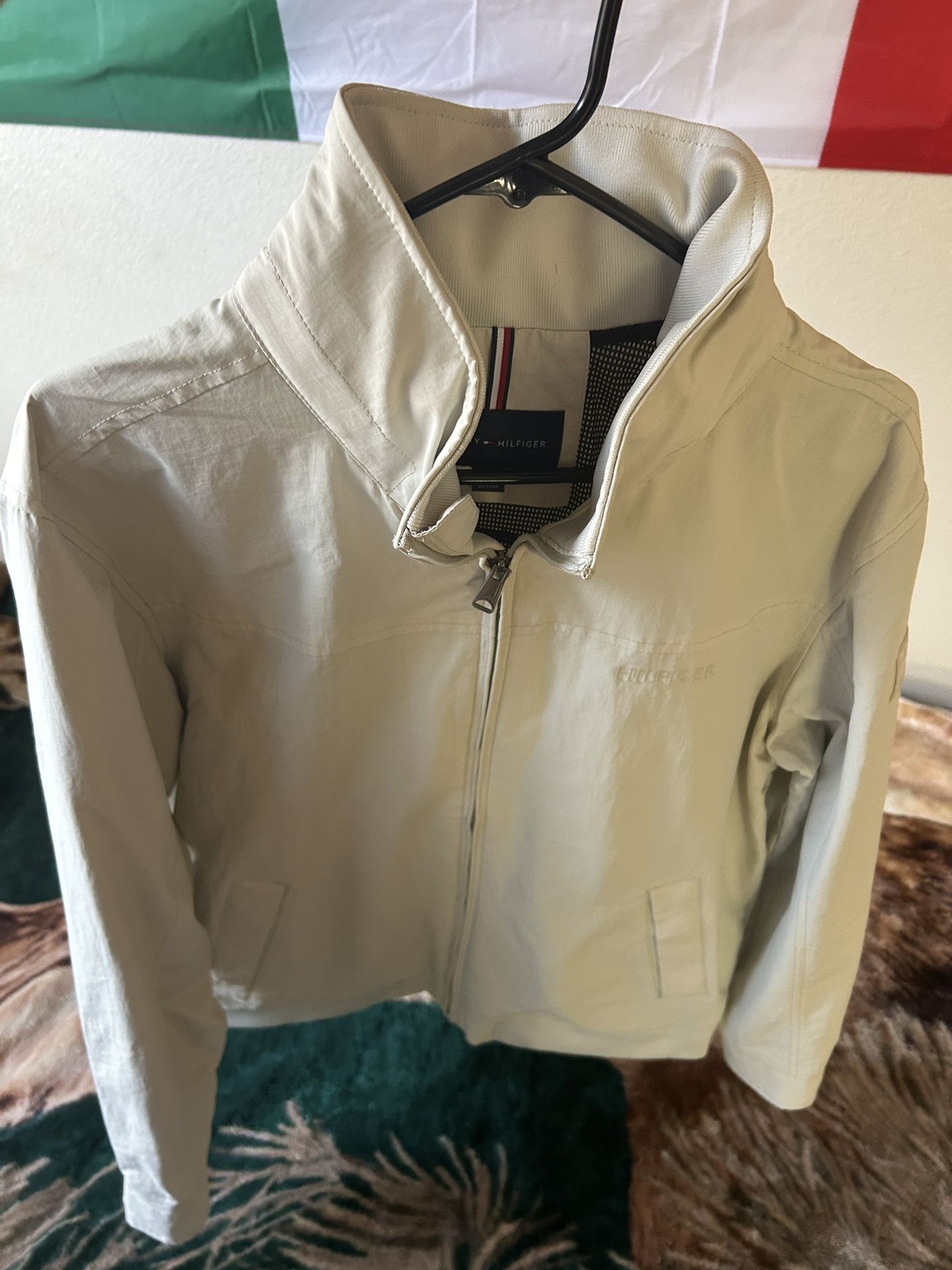 White Tommy Hilfiger Mens Jacket