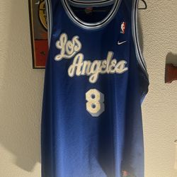 Vintage Nike Kobe Bryant #8 Los Angeles LA Lakers Blue Jersey Size XXL