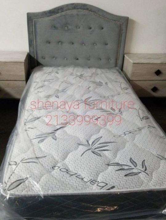 Bed Frame Gray Color New Twin/full/