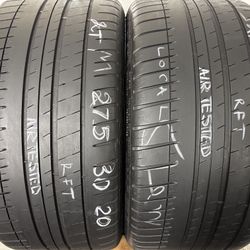 2 Tires 275 30 20 Michelin Pilot Sport 3 Zp Run Flat No Repairs