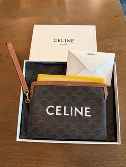 Celine Paris Triomphe Clutch Pouch with Strap