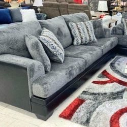 ‼️Millingar Smoke Living Room Set Sofa And Loveseat ‼️