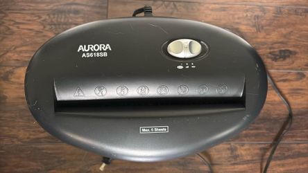 Aurora 6 sheets shredder with basket color black