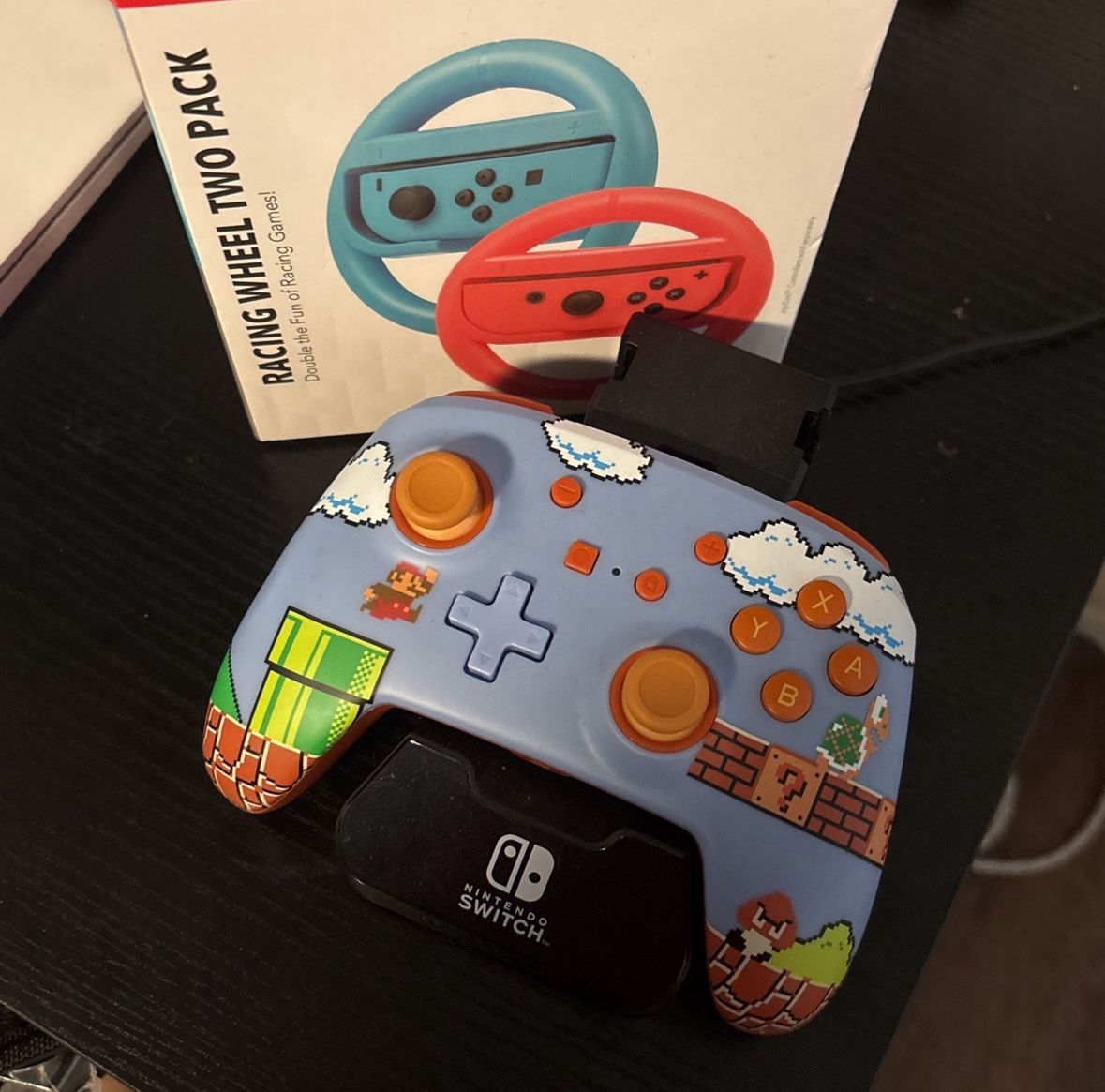 Nintendo Switch Oled Accessories Controller Charging Station And Wheels New