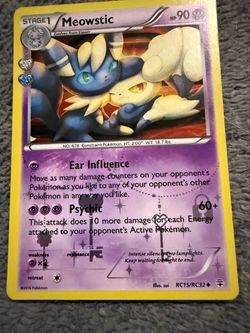 Pokemon Meowstic RC15/RC32 Pokémon Card