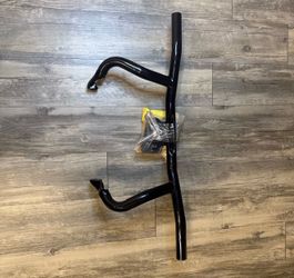 Front Engine Guard Crash Flat-out Bar For Harley Touring Road Street Gilde 14-25