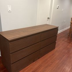 Wooden Six-Drawer Dresser