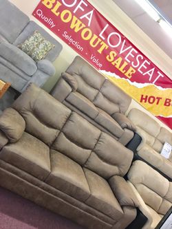 💥Furniture Sale💥 Brand New Tan Sofa Loveseat Livingroom Set! $50 Down Takes It Home Today!