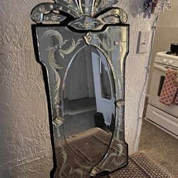 Antique Etched Mirror 