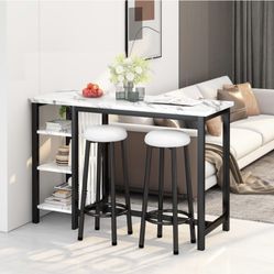 Table With Barstools 