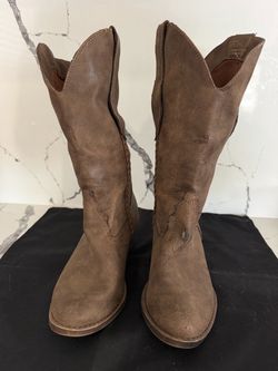 Brown Leather Western Cowboy Boots