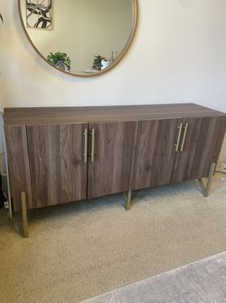Brown Sideboard Buffet Cabinet 