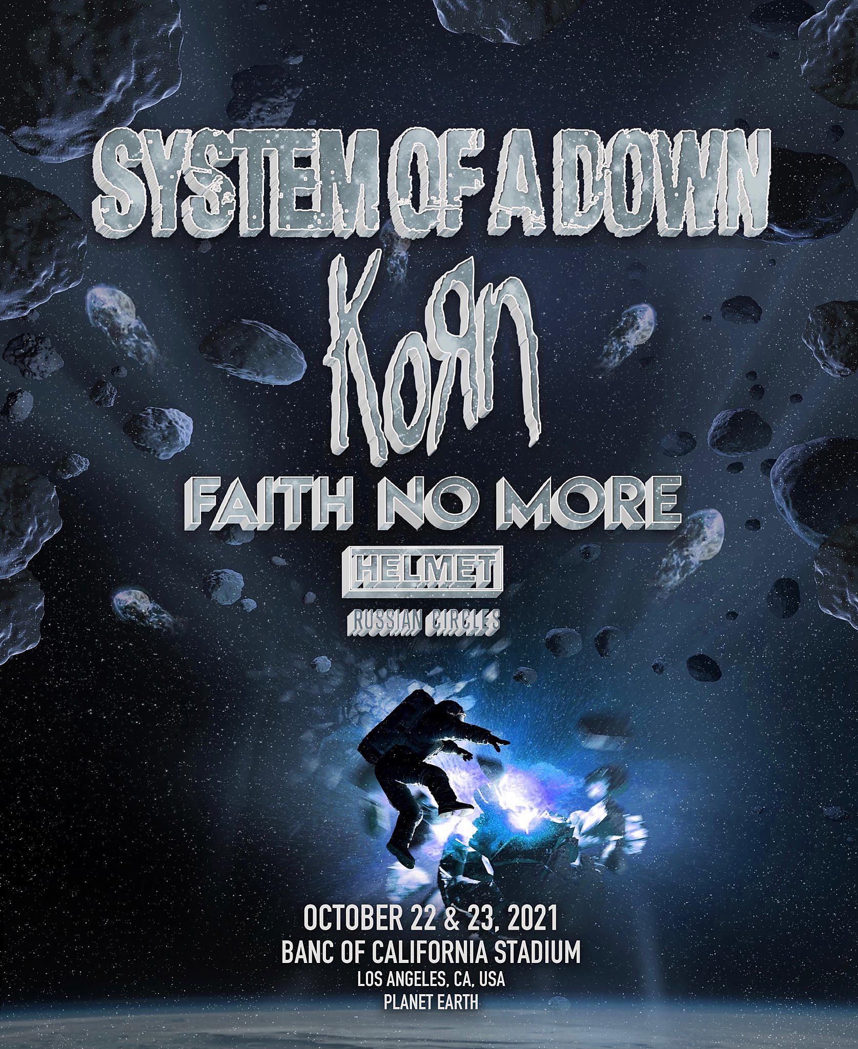 System Of A Down Ticket! 1 GA Pit Ticket In LA fri Oct 22