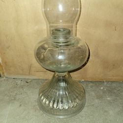 Antique Glass Oil Lamp