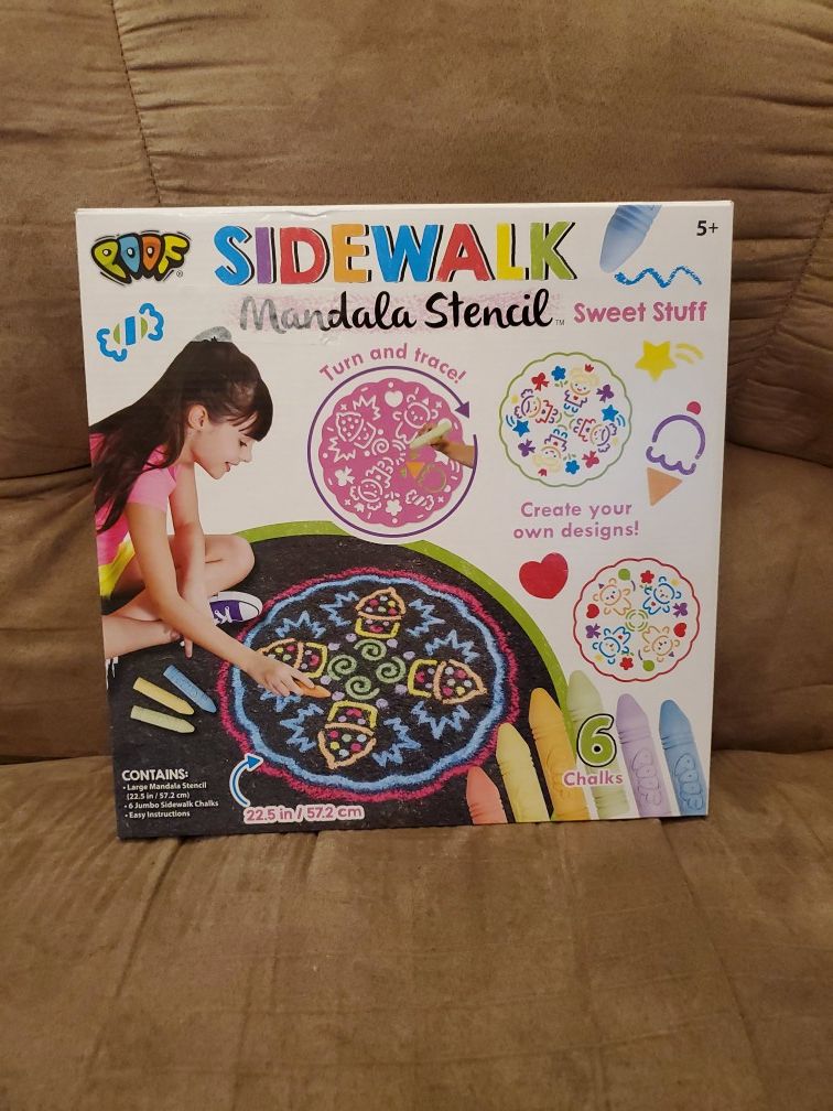 SIDEWALK Mandala Stencil sweet stuff 6chalks Create your own design!! New