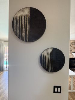 Set of 2 Modern Metal Round Wall Décor – Sagebrook Home (16” & 22”)
