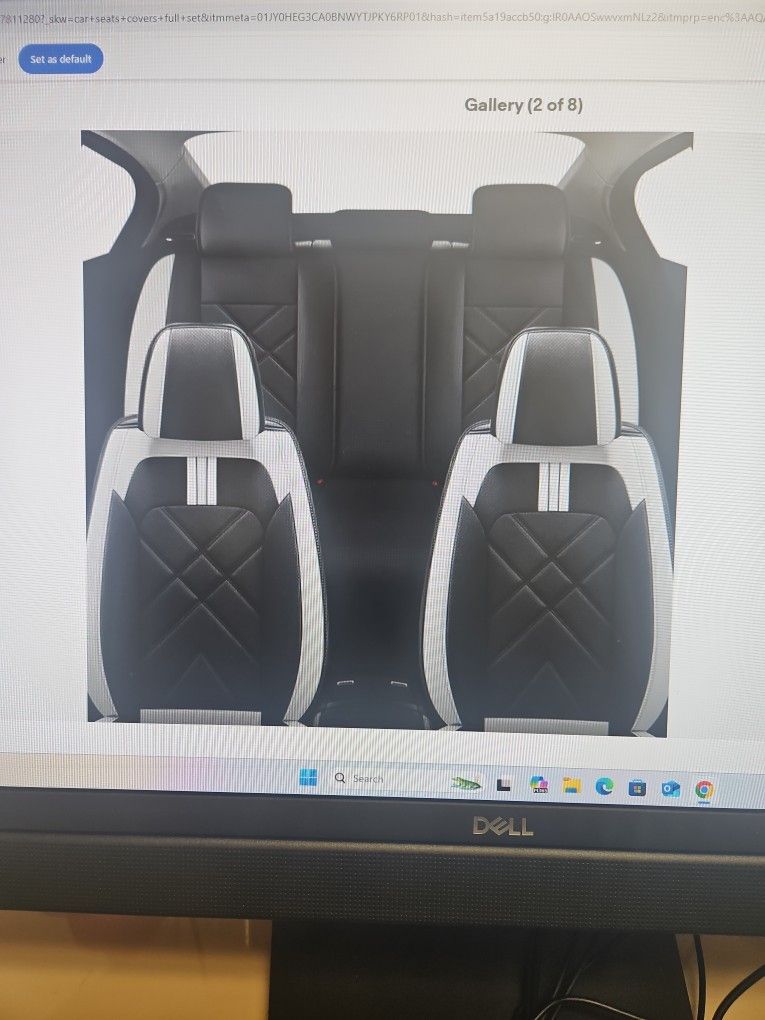 Car 5 Seats Covers Protector PU Leather Front And Rear Breathable In Like New Condition. $30