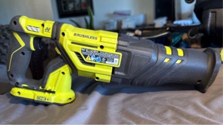Ryobi ONE+ 18V Brushless Reciprocating Saw Green/Black P517 Tool Only
