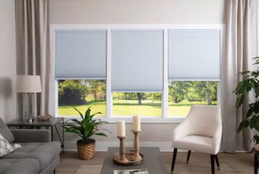 allen + roth 70-in x 64-in White Blackout Cordless Cellular Shade
