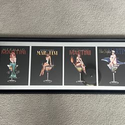 Bar/Game Room Decor. Professionally Framed & Matted 