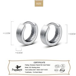 925 Sterling Silver 11mm Huggy Hoop Earrings [EAR114]