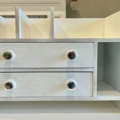 Excellent Condition -Wood Desk Organizer / Vanity Organizer 