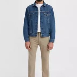 Levi's Men's 505 Regular Fit Timberwolf Brown Stretch Jeans - 36/36