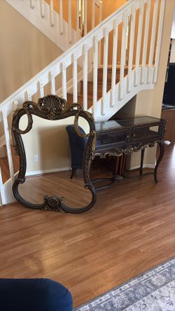 Mirror and table