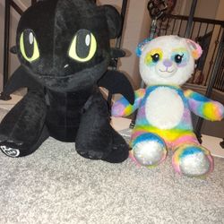 Build a bear toothless and rainbow bear