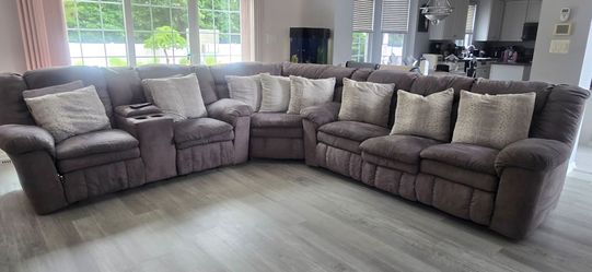 LANE Sectional with 4 Recliners