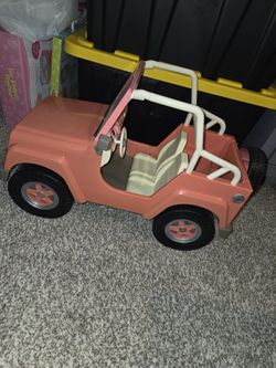 American Girl Jeep And Baby With Stroller
