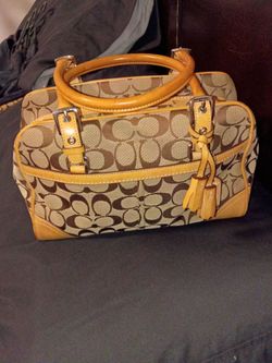 Coach Signature Canvas Satchel Handbag