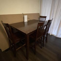 High Table With 4 Chairs