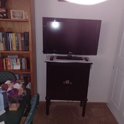 TV and Cabinet  Black